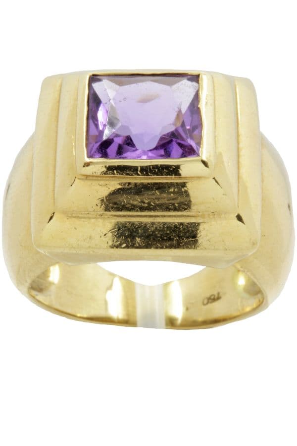 BAGUE AMÉTHYSTE ANNÉES 50' — vue 1