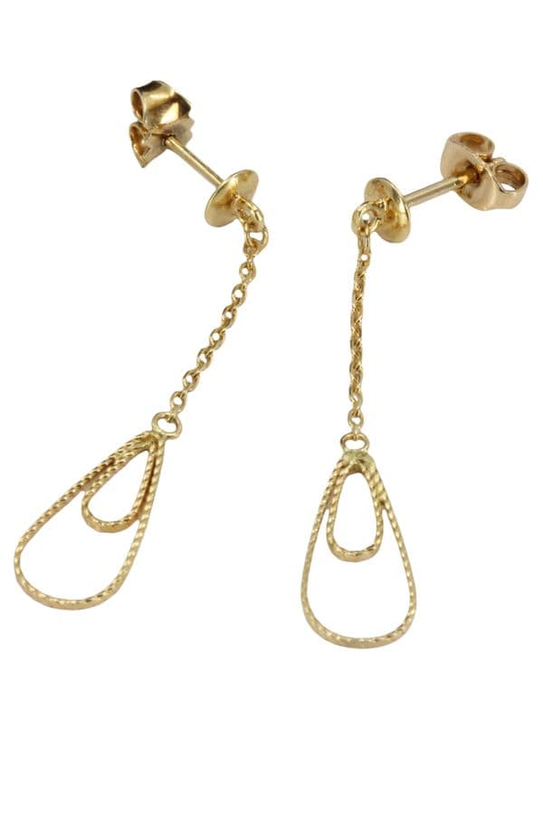 BOUCLES D'OREILLES PENDANTES GOUTTES — vue 3