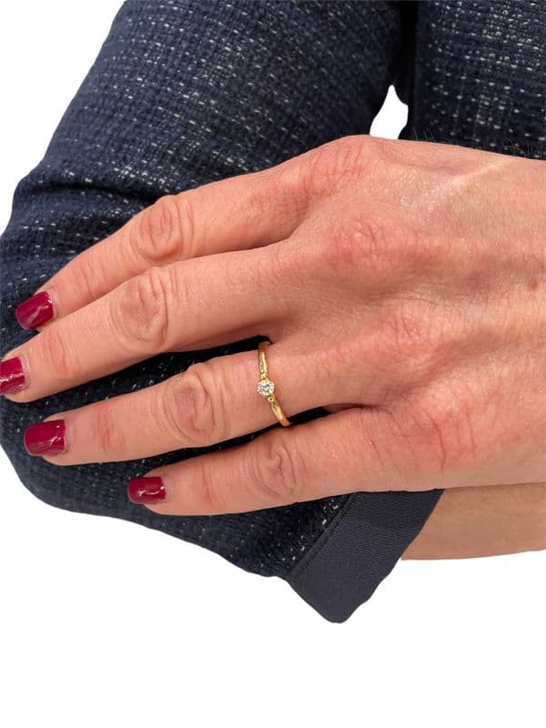 SOLITAIRE DIAMANT 0.15 CARAT — vue 2