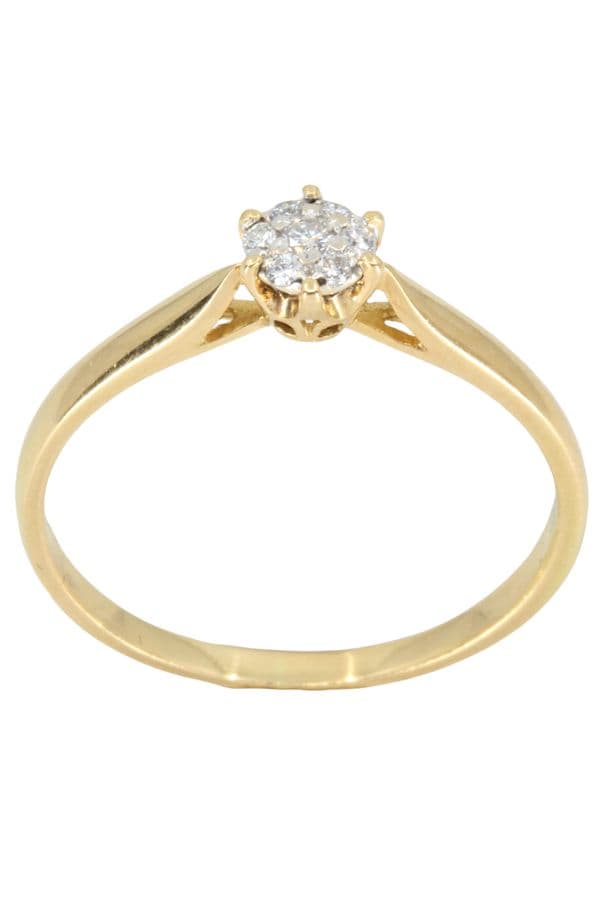 BAGUE STYLE SOLITAIRE DIAMANTS — vue 1