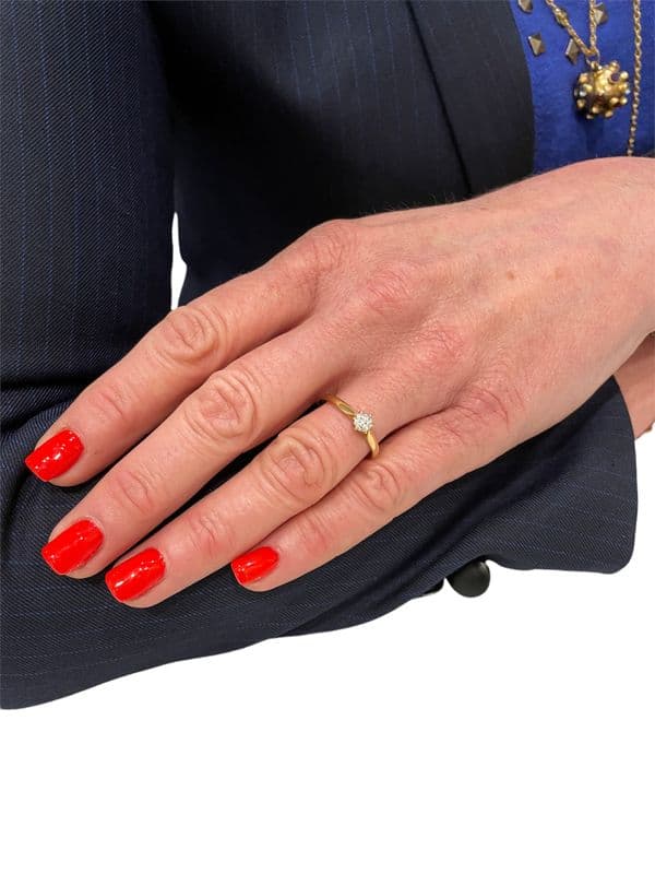 BAGUE STYLE SOLITAIRE DIAMANTS — vue 2