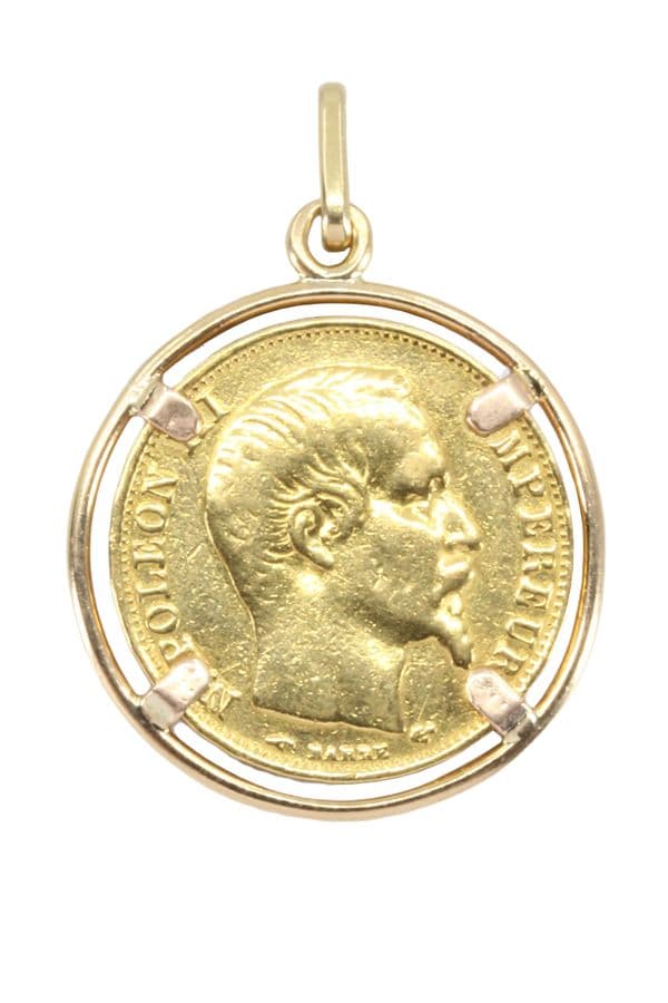 PENDENTIF PIÈCE 20 FRANCS NAPOLÉON III — vue 1