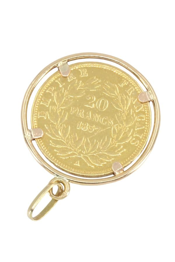 PENDENTIF PIÈCE 20 FRANCS NAPOLÉON III — vue 3