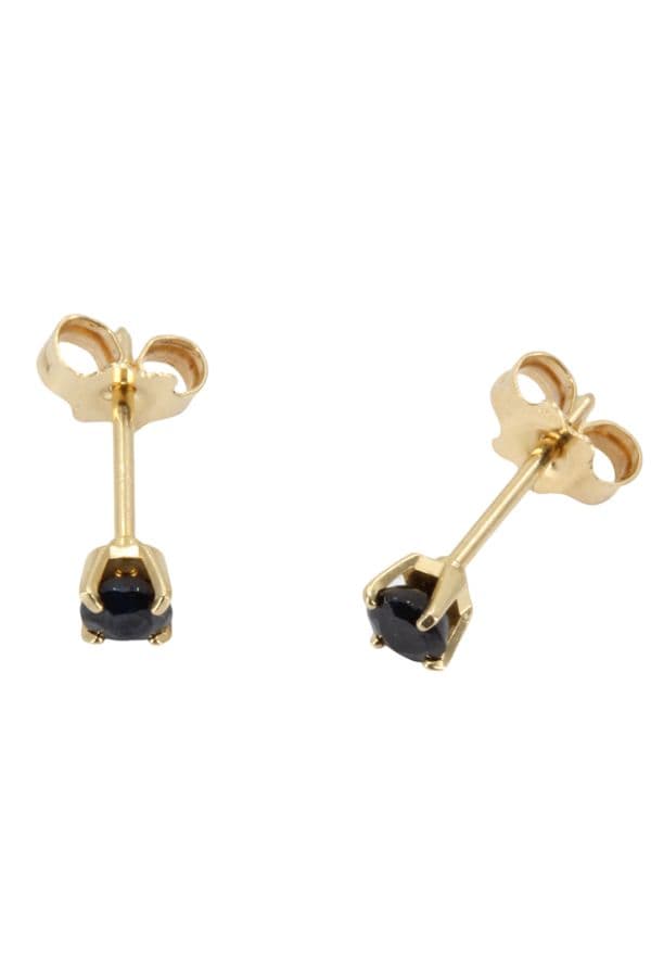 BOUCLES D'OREILLES CLOUS SAPHIRS — vue 3