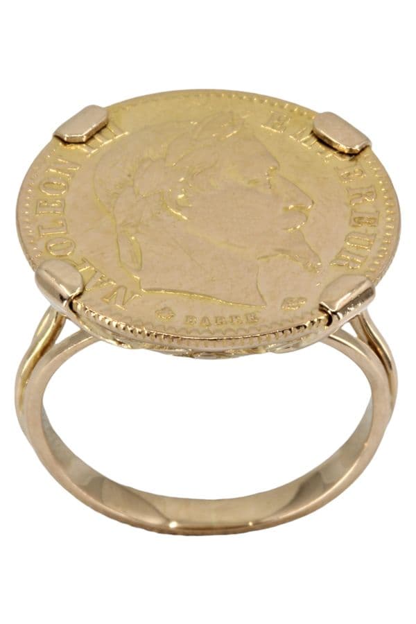 BAGUE PIÈCE 10 FRANCS NAPOLÉLON III — vue 1