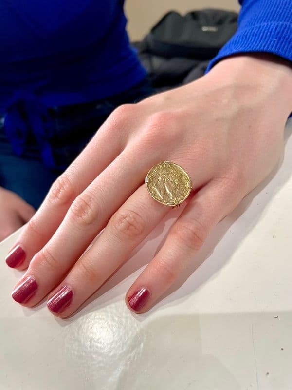 BAGUE PIÈCE 10 FRANCS NAPOLÉLON III — vue 2