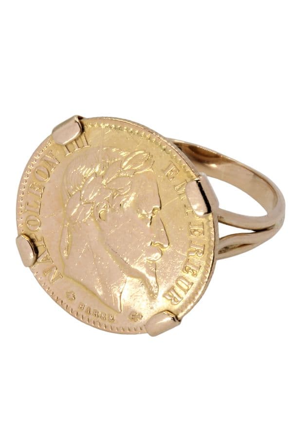 BAGUE PIÈCE 10 FRANCS NAPOLÉLON III — vue 3