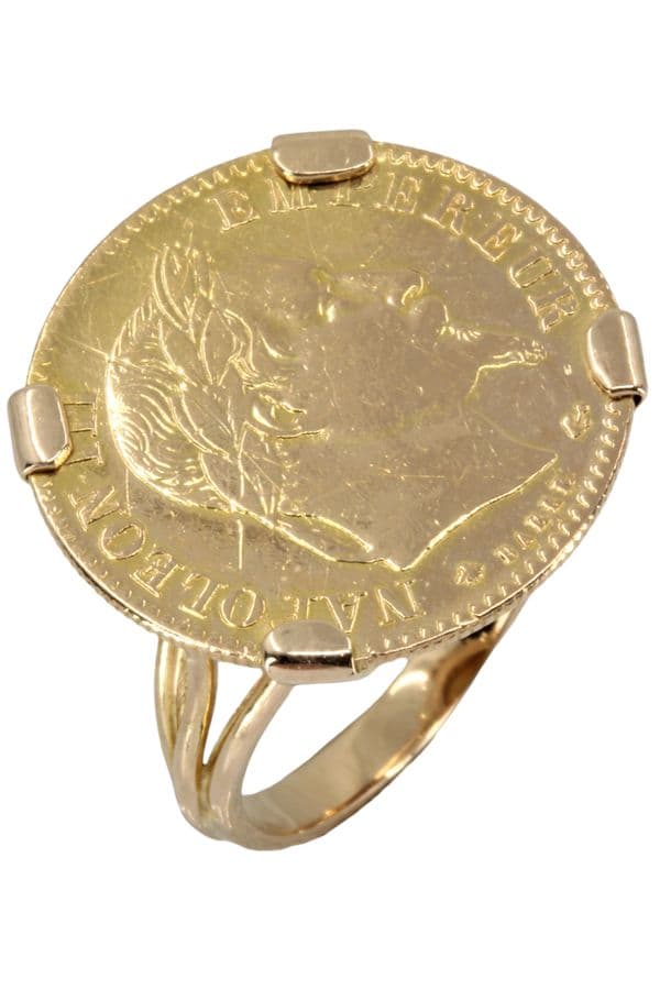 BAGUE PIÈCE 10 FRANCS NAPOLÉLON III — vue 4