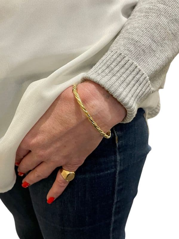 BRACELET JONC OUVRANT TORSADÉ — vue 2