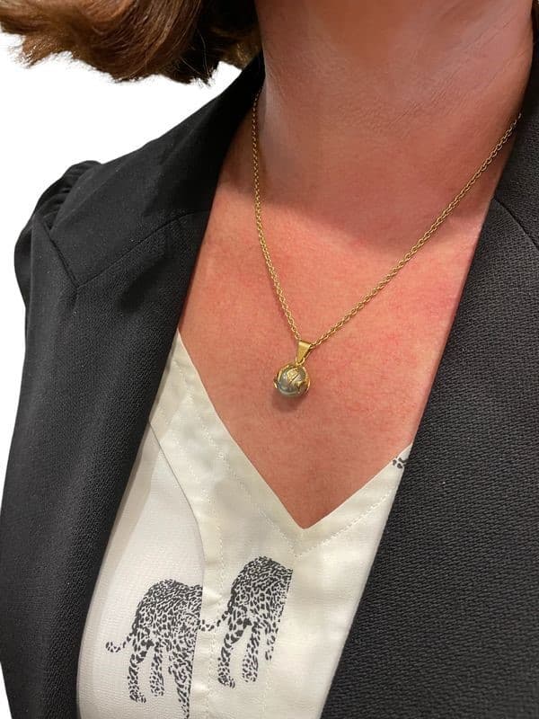 PENDENTIF PERLE DE TAHITI ET DIAMANT — vue 2