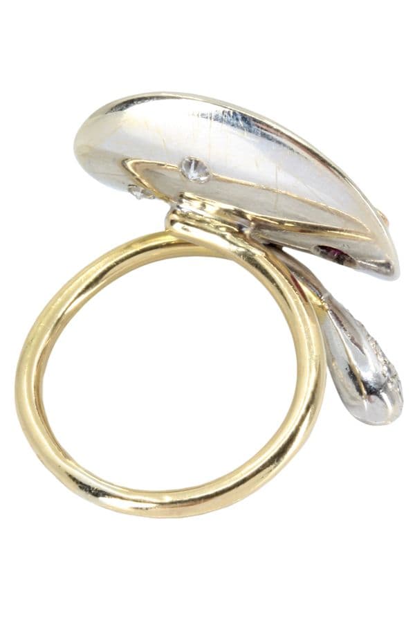 BAGUE DE CRÉATEUR RUBIS ET DIAMANTS — vue 6