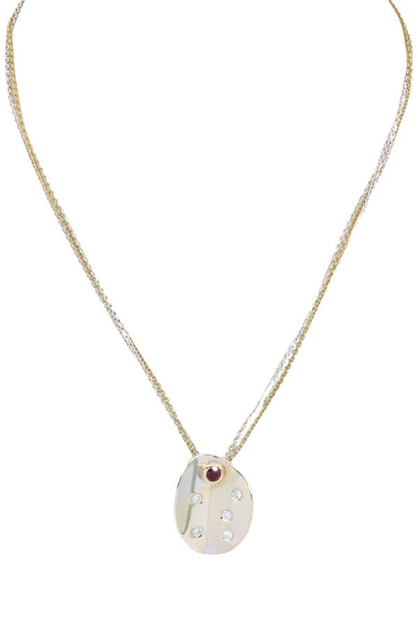 COLLIER DE CRÉATEUR RUBIS ET DIAMANTS