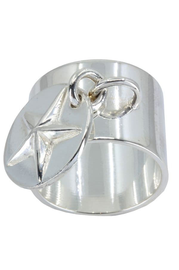 BAGUE MÉDAILLE STAR SIGNÉE MARC DELOCHE