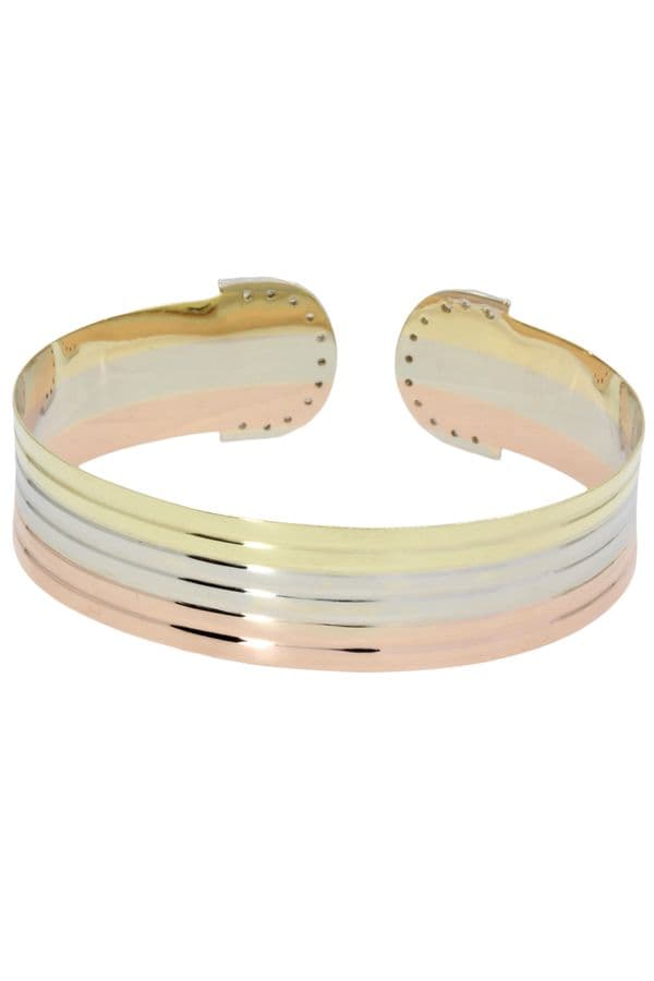 BRACELET 3 ORS DOUBLE C DIAMANTS — vue 3