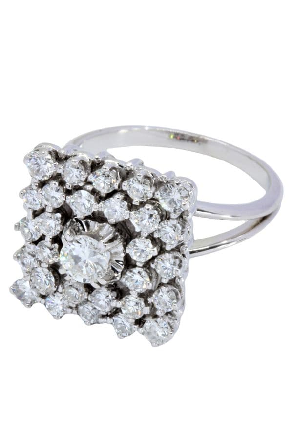 BAGUE DIAMANTS ANNÉES 50' — vue 3