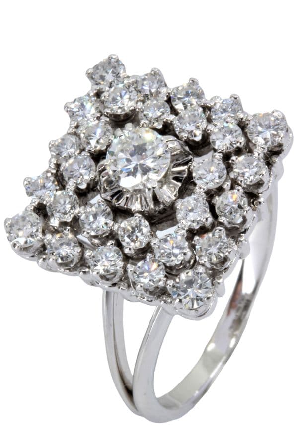 BAGUE DIAMANTS ANNÉES 50' — vue 4