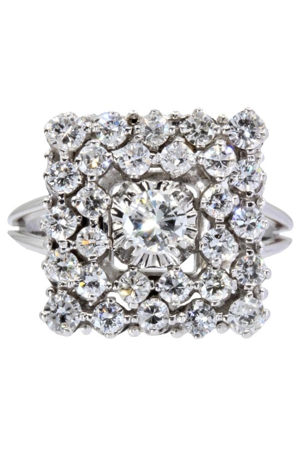 BAGUE DIAMANTS ANNÉES 50' — vue 5