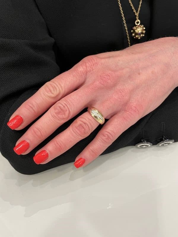 BAGUE JONC DIAMANTÉ — vue 2