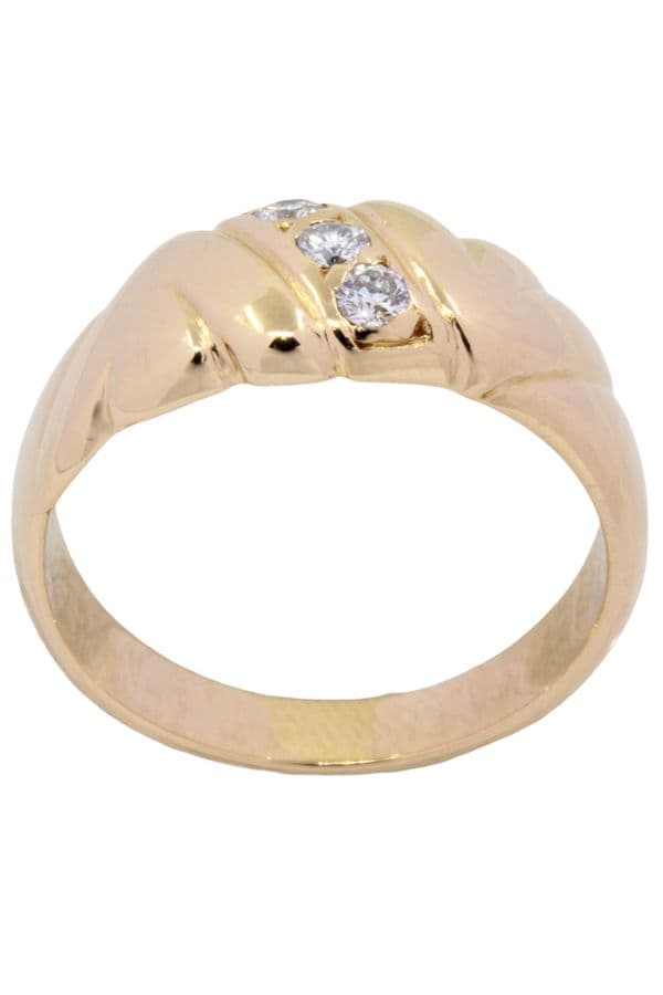 BAGUE MODERNE DIAMANTS — vue 1