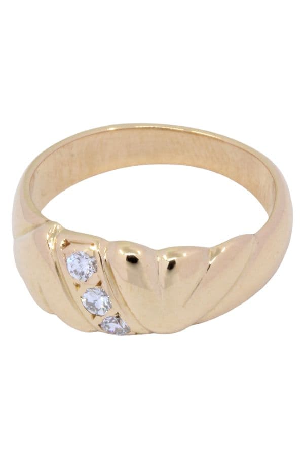 BAGUE MODERNE DIAMANTS — vue 2