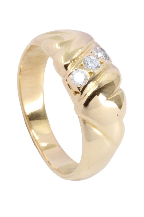 BAGUE MODERNE DIAMANTS — vue 3