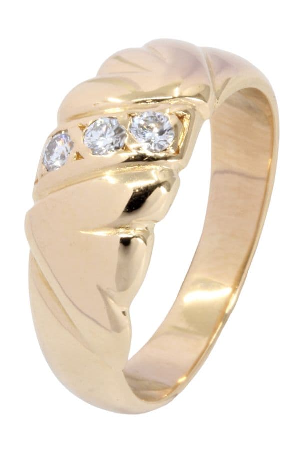 BAGUE MODERNE DIAMANTS — vue 4