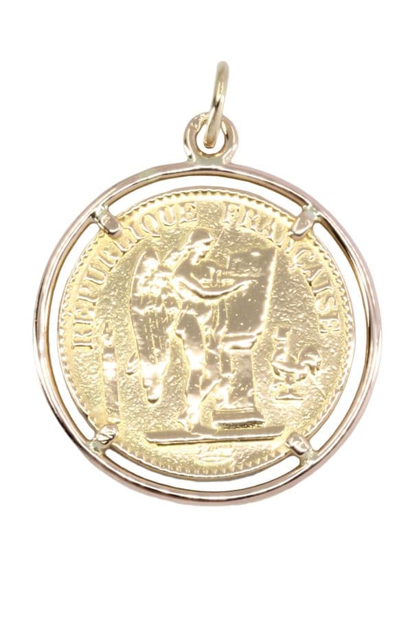 PENDENTIF PIÈCE 20 FRANCS GÉNIE — vue 1