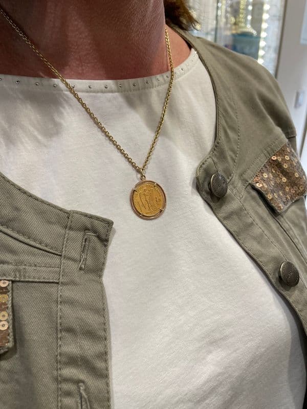 PENDENTIF PIÈCE 20 FRANCS GÉNIE — vue 2