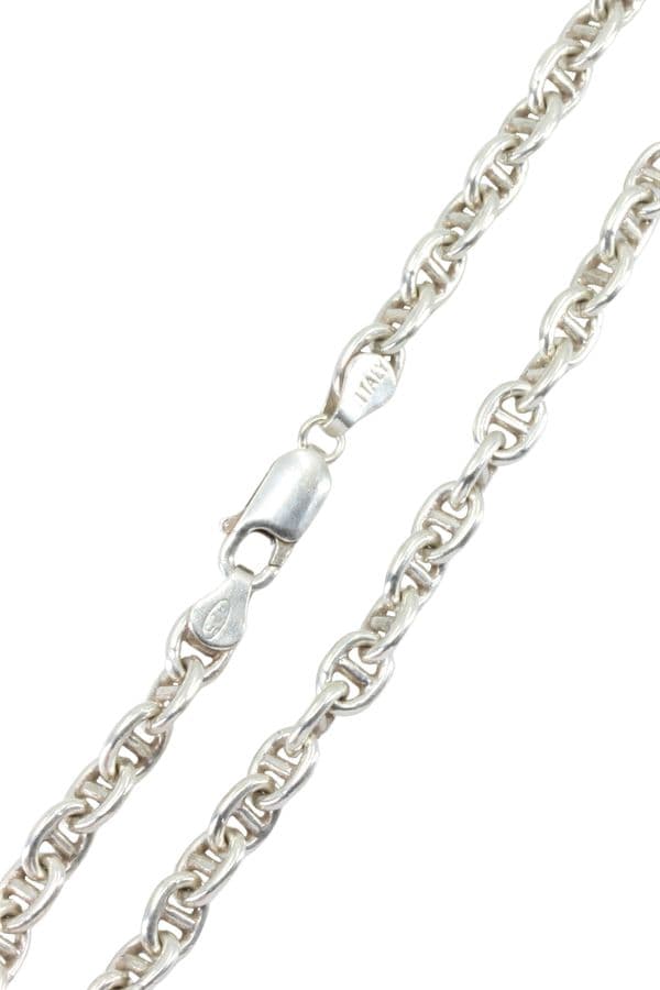 CHAINE ARGENT MAILLE MARINE — vue 3
