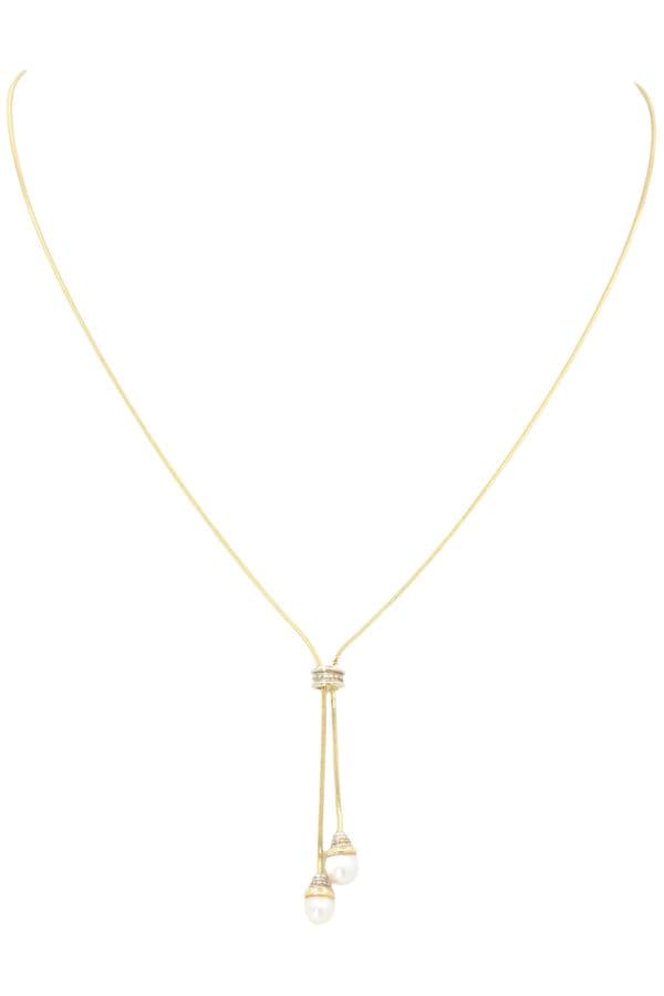 COLLIER STYLE COULISSANT PERLES — vue 1