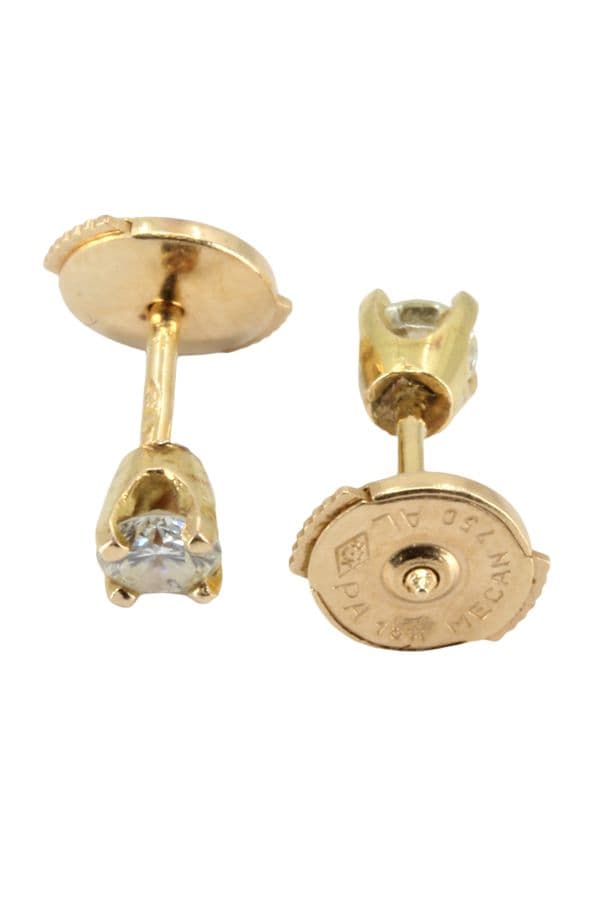 BOUCLES D'OREILLES CLOUS DIAMANTS — vue 3
