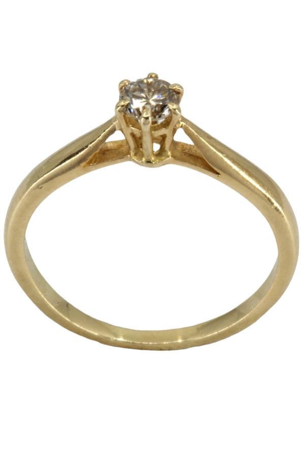 SOLITAIRE DIAMANT 0.17 CARAT — vue 1