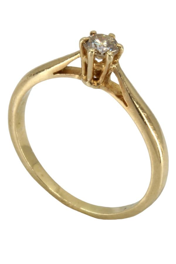 SOLITAIRE DIAMANT 0.17 CARAT — vue 5