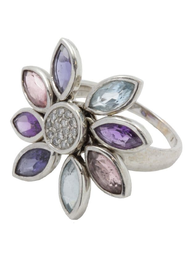 BAGUE FLEUR MODERNE — vue 2