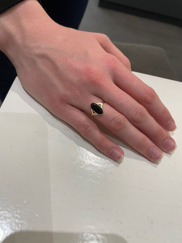 BAGUE ANCIENNE GRENAT — vue 2
