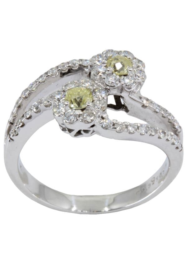 BAGUE TOI ET MOI DIAMANTS FANCY YELLOW — vue 1