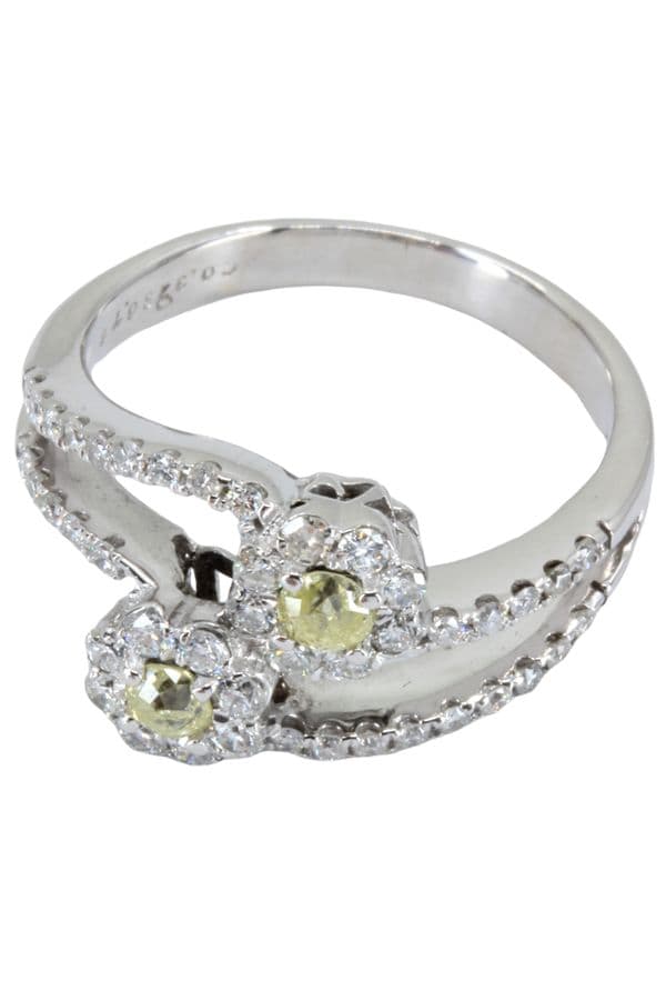 BAGUE TOI ET MOI DIAMANTS FANCY YELLOW — vue 3
