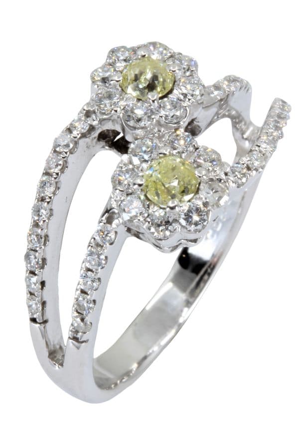 BAGUE TOI ET MOI DIAMANTS FANCY YELLOW — vue 4