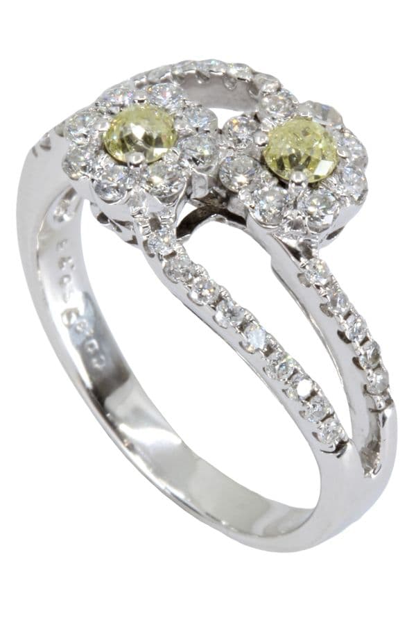 BAGUE TOI ET MOI DIAMANTS FANCY YELLOW — vue 5