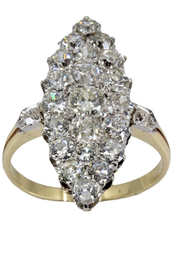 BAGUE MARQUISE DIAMANTS — vue 1