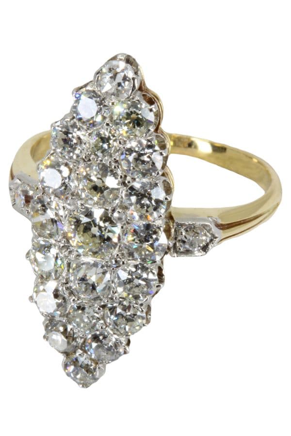BAGUE MARQUISE DIAMANTS — vue 3