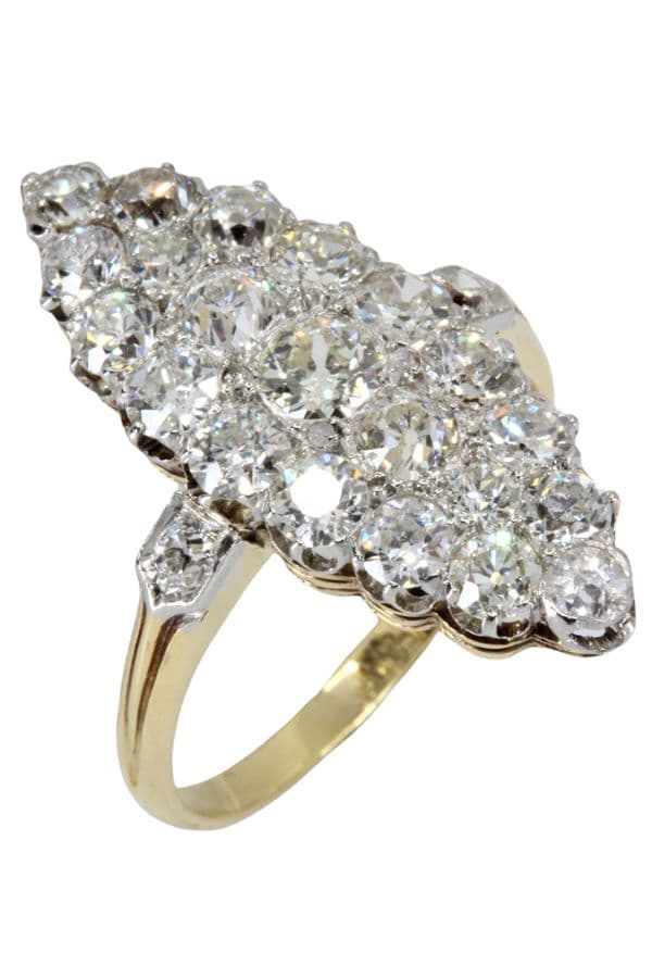 BAGUE MARQUISE DIAMANTS — vue 4