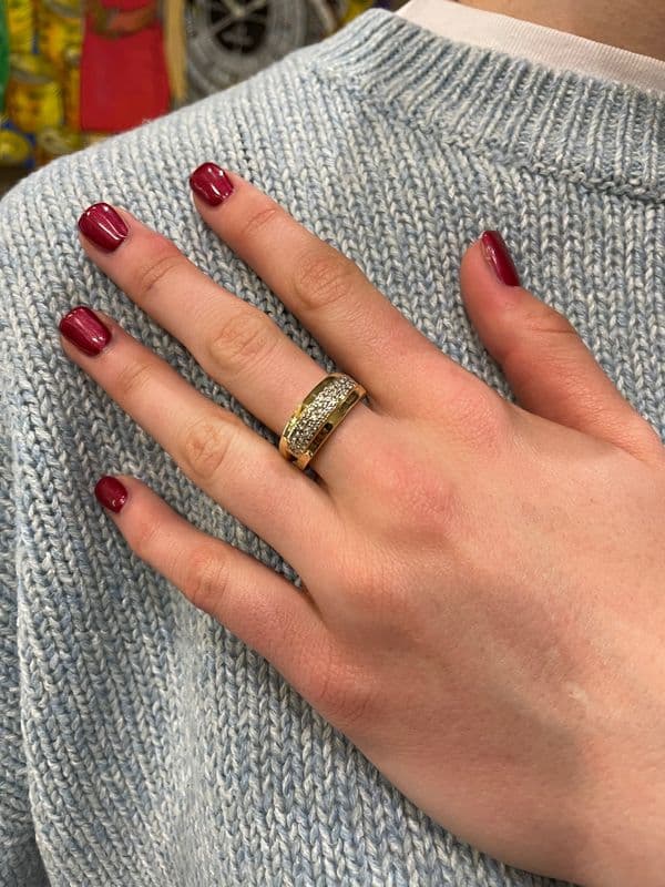 BAGUE PAVAGE DIAMANTS — vue 2