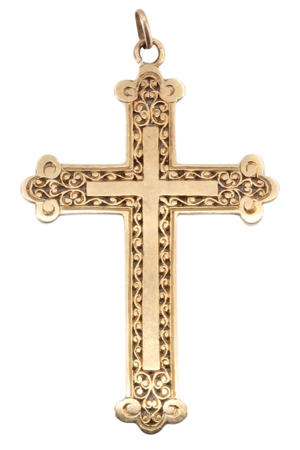 CROIX ANCIENNE FILIGRANE — vue 1