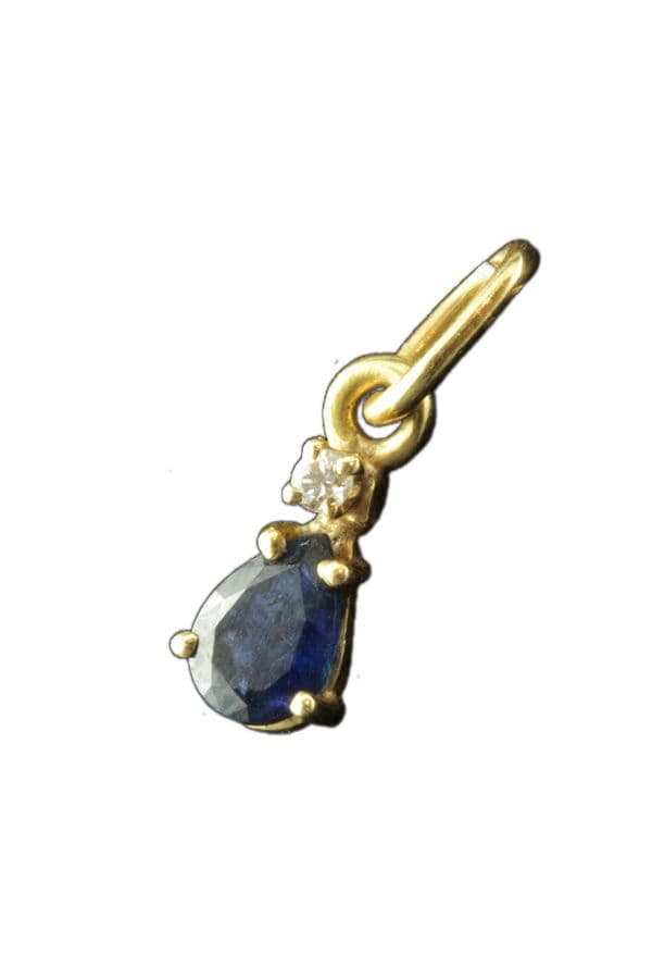 PENDENTIF SAPHIR ET DIAMANT — vue 2