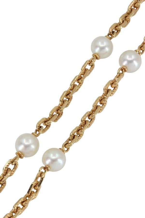 BRACELET ANCIEN 2 RANGS PERLES — vue 3