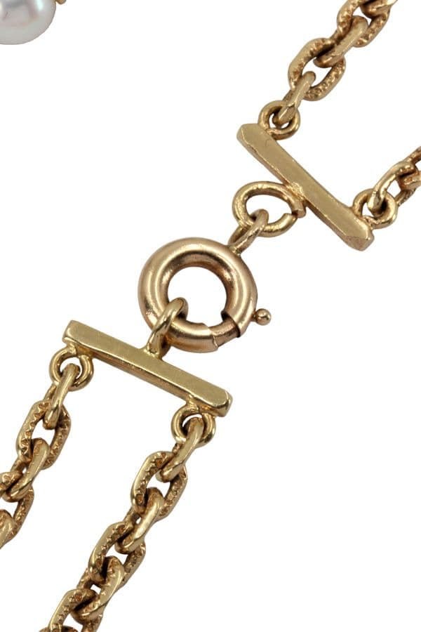 BRACELET ANCIEN 2 RANGS PERLES — vue 4