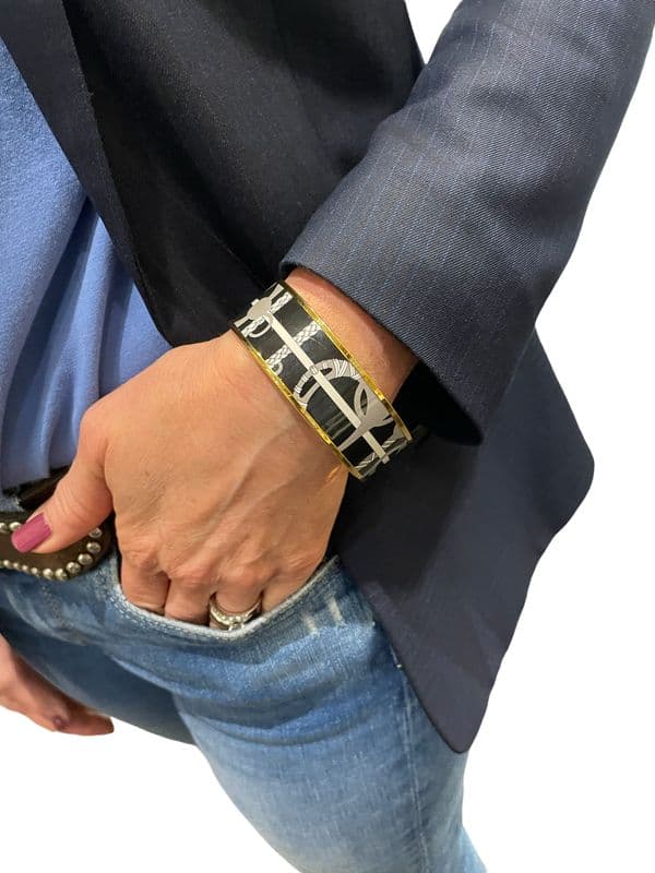 BRACELET LARGE HERMÈS EN ÉMAIL — vue 2