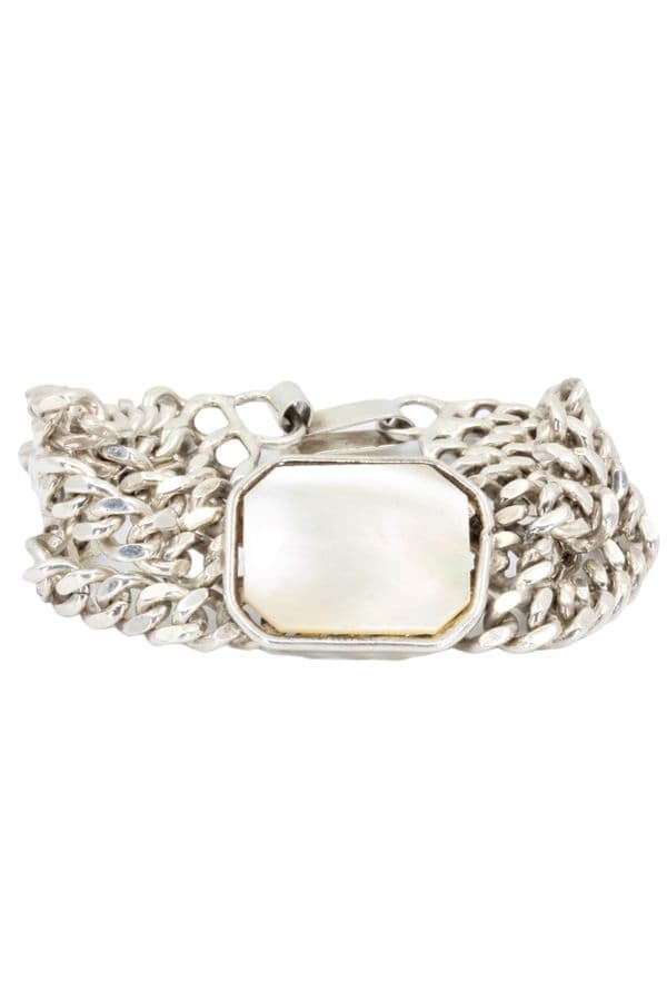 BRACELET ARGENT ET NACRE — vue 1