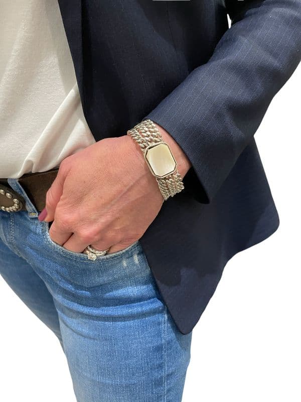 BRACELET ARGENT ET NACRE — vue 2